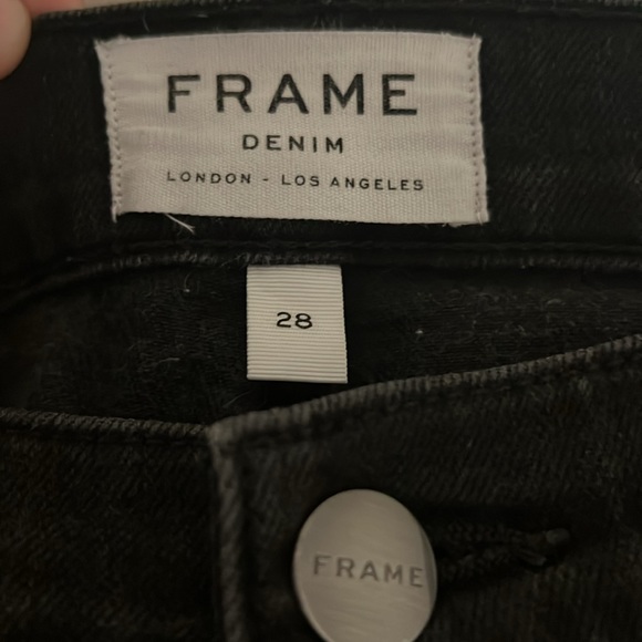 FRAME L'Homme Skinny Fit Jeans in Noir Size 28 - Picture 6 of 8